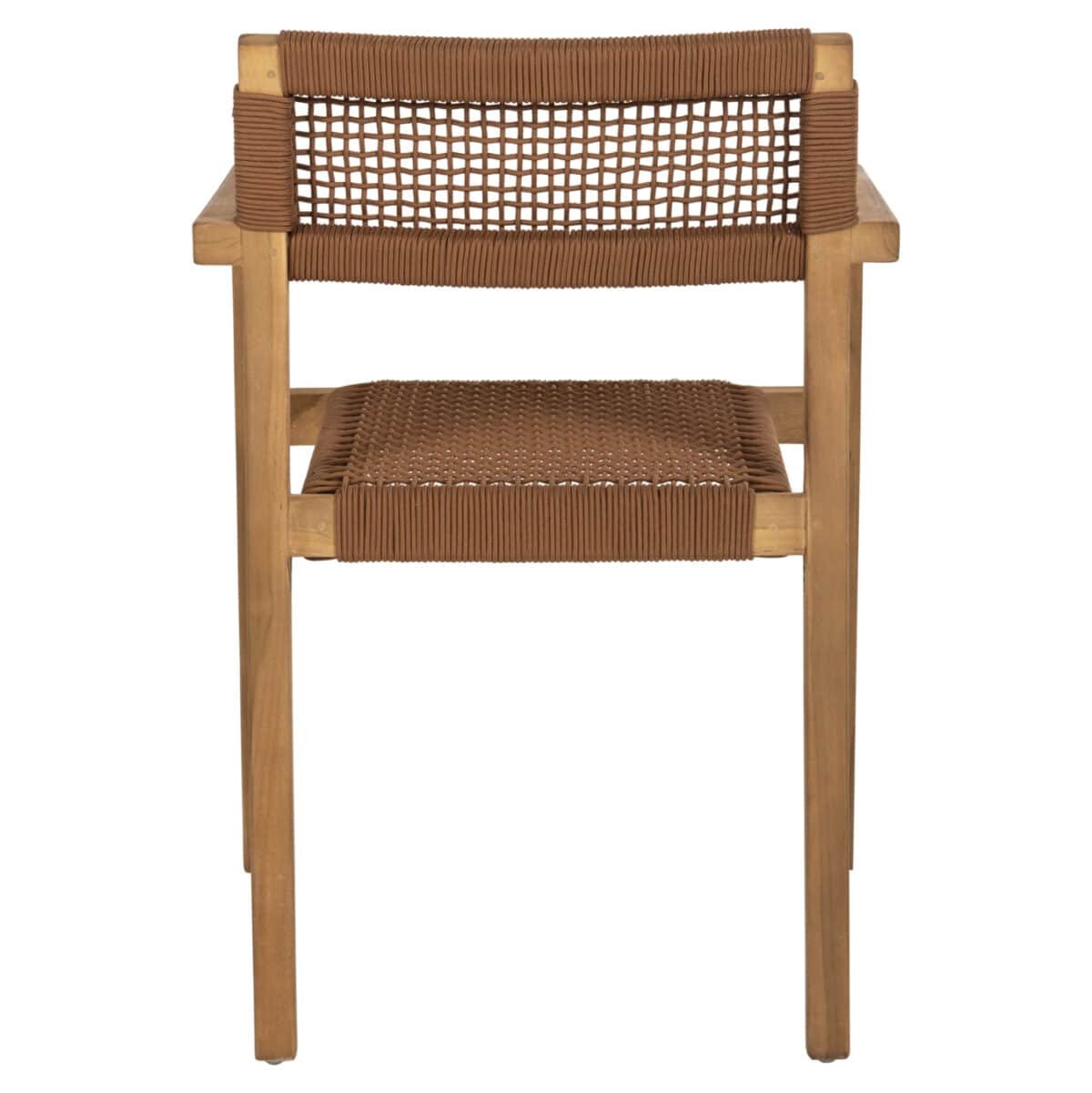 ΠΟΛΥΘΡΟΝΑ CHARLOTTE HM9637.01 ΞΥΛΟ TEAK ΦΥΣΙΚΟ & ΚΑΦΕ ΣΧΟΙΝΙ 59x54x83Y εκ. - Image 6