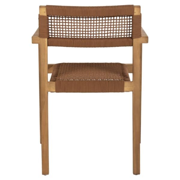 ΠΟΛΥΘΡΟΝΑ CHARLOTTE HM9637.01 ΞΥΛΟ TEAK ΦΥΣΙΚΟ & ΚΑΦΕ ΣΧΟΙΝΙ 59x54x83Y εκ. - Image 6