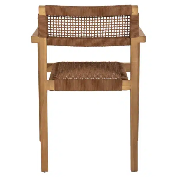 ΠΟΛΥΘΡΟΝΑ CHARLOTTE HM9637.01 ΞΥΛΟ TEAK ΦΥΣΙΚΟ & ΚΑΦΕ ΣΧΟΙΝΙ 59x54x83Y εκ. - Image 6