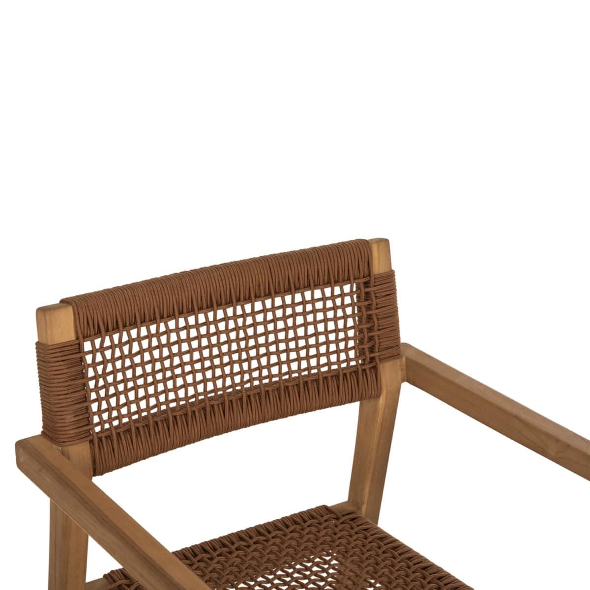 ΠΟΛΥΘΡΟΝΑ CHARLOTTE HM9637.01 ΞΥΛΟ TEAK ΦΥΣΙΚΟ & ΚΑΦΕ ΣΧΟΙΝΙ 59x54x83Y εκ. - Image 7