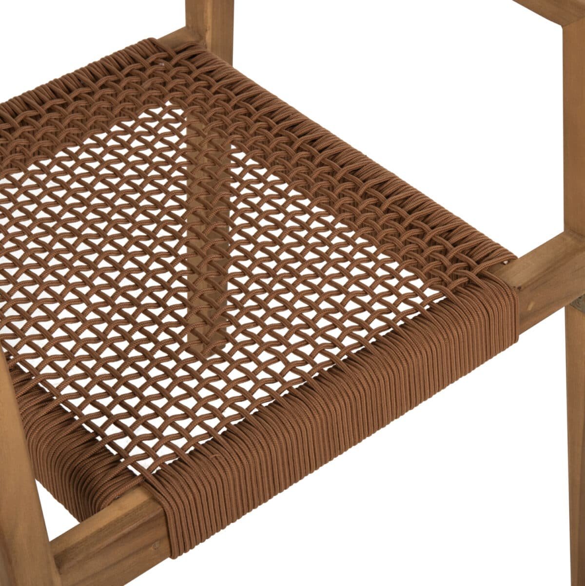 ΠΟΛΥΘΡΟΝΑ CHARLOTTE HM9637.01 ΞΥΛΟ TEAK ΦΥΣΙΚΟ & ΚΑΦΕ ΣΧΟΙΝΙ 59x54x83Y εκ. - Image 8