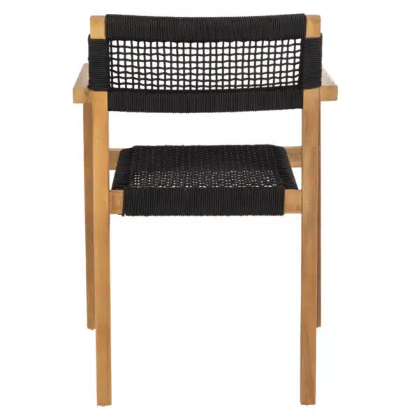 ΠΟΛΥΘΡΟΝΑ CHARLOTTE HM9637.02 ΞΥΛΟ TEAK ΦΥΣΙΚΟ & ΜΑΥΡΟ ΣΧΟΙΝΙ 59x54x83Y εκ. - Image 6