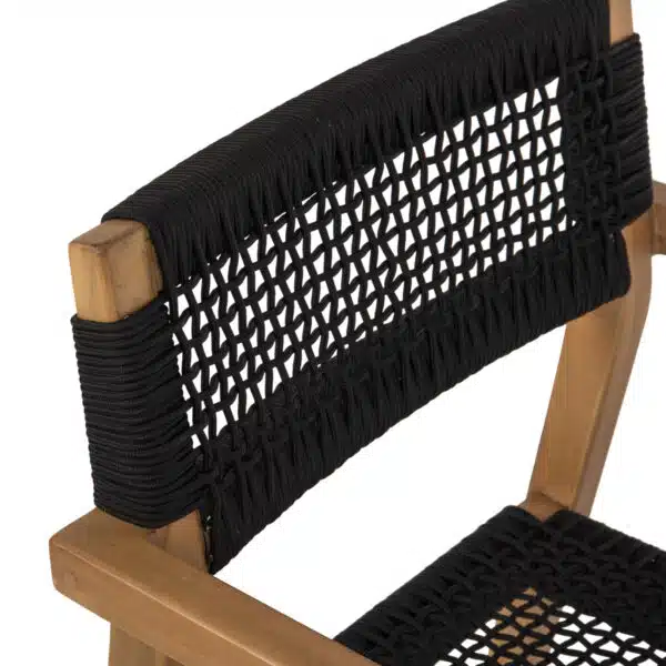 ΠΟΛΥΘΡΟΝΑ CHARLOTTE HM9637.02 ΞΥΛΟ TEAK ΦΥΣΙΚΟ & ΜΑΥΡΟ ΣΧΟΙΝΙ 59x54x83Y εκ. - Image 7