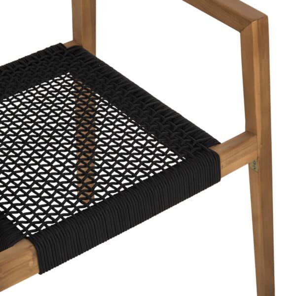 ΠΟΛΥΘΡΟΝΑ CHARLOTTE HM9637.02 ΞΥΛΟ TEAK ΦΥΣΙΚΟ & ΜΑΥΡΟ ΣΧΟΙΝΙ 59x54x83Y εκ. - Image 8