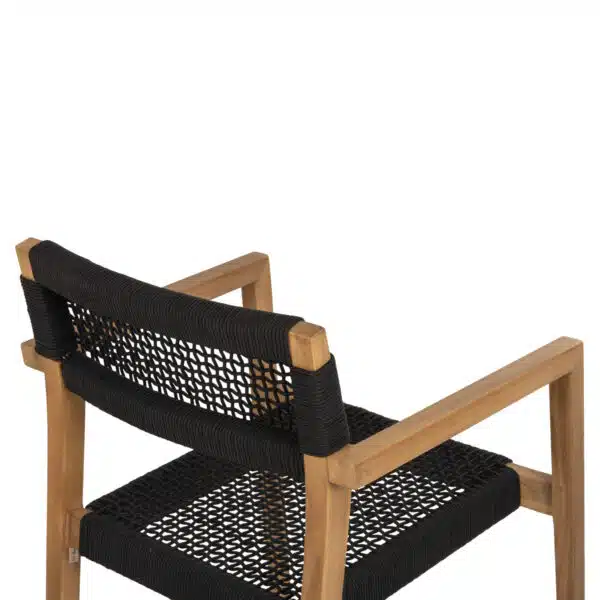 ΠΟΛΥΘΡΟΝΑ CHARLOTTE HM9637.02 ΞΥΛΟ TEAK ΦΥΣΙΚΟ & ΜΑΥΡΟ ΣΧΟΙΝΙ 59x54x83Y εκ. - Image 9