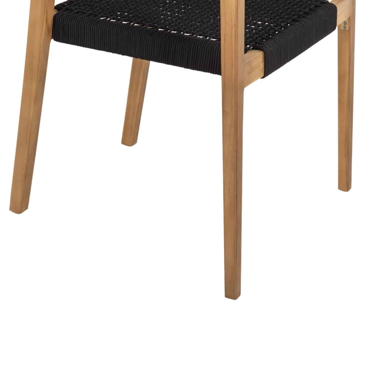 ΠΟΛΥΘΡΟΝΑ CHARLOTTE HM9637.02 ΞΥΛΟ TEAK ΦΥΣΙΚΟ & ΜΑΥΡΟ ΣΧΟΙΝΙ 59x54x83Y εκ. - Image 10