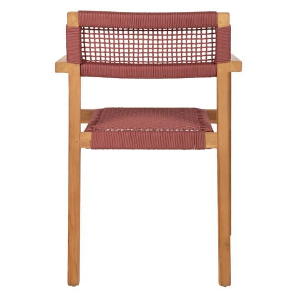 ΠΟΛΥΘΡΟΝΑ CHARLOTTE HM9637.06 ΞΥΛΟ TEAK ΦΥΣΙΚΟ & ΡΟΖ ΣΧΟΙΝΙ 59x54x83Y εκ. - Image 6