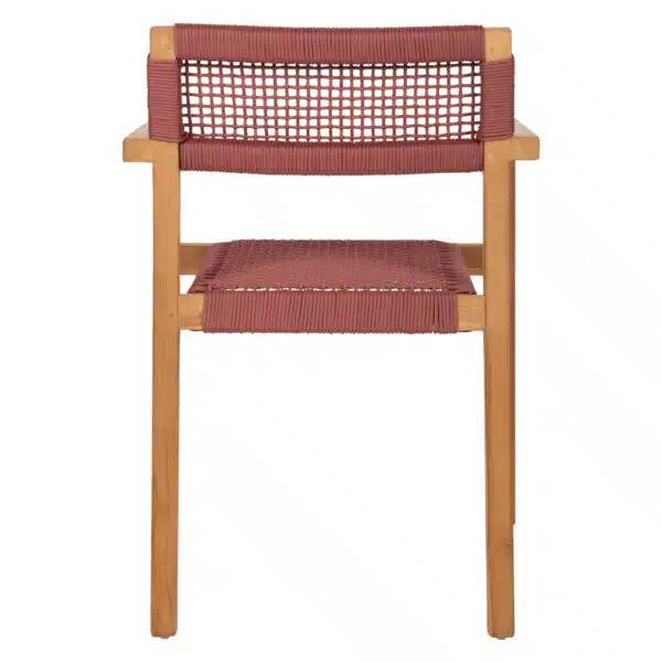 ΠΟΛΥΘΡΟΝΑ CHARLOTTE HM9637.06 ΞΥΛΟ TEAK ΦΥΣΙΚΟ & ΡΟΖ ΣΧΟΙΝΙ 59x54x83Y εκ. - Image 6