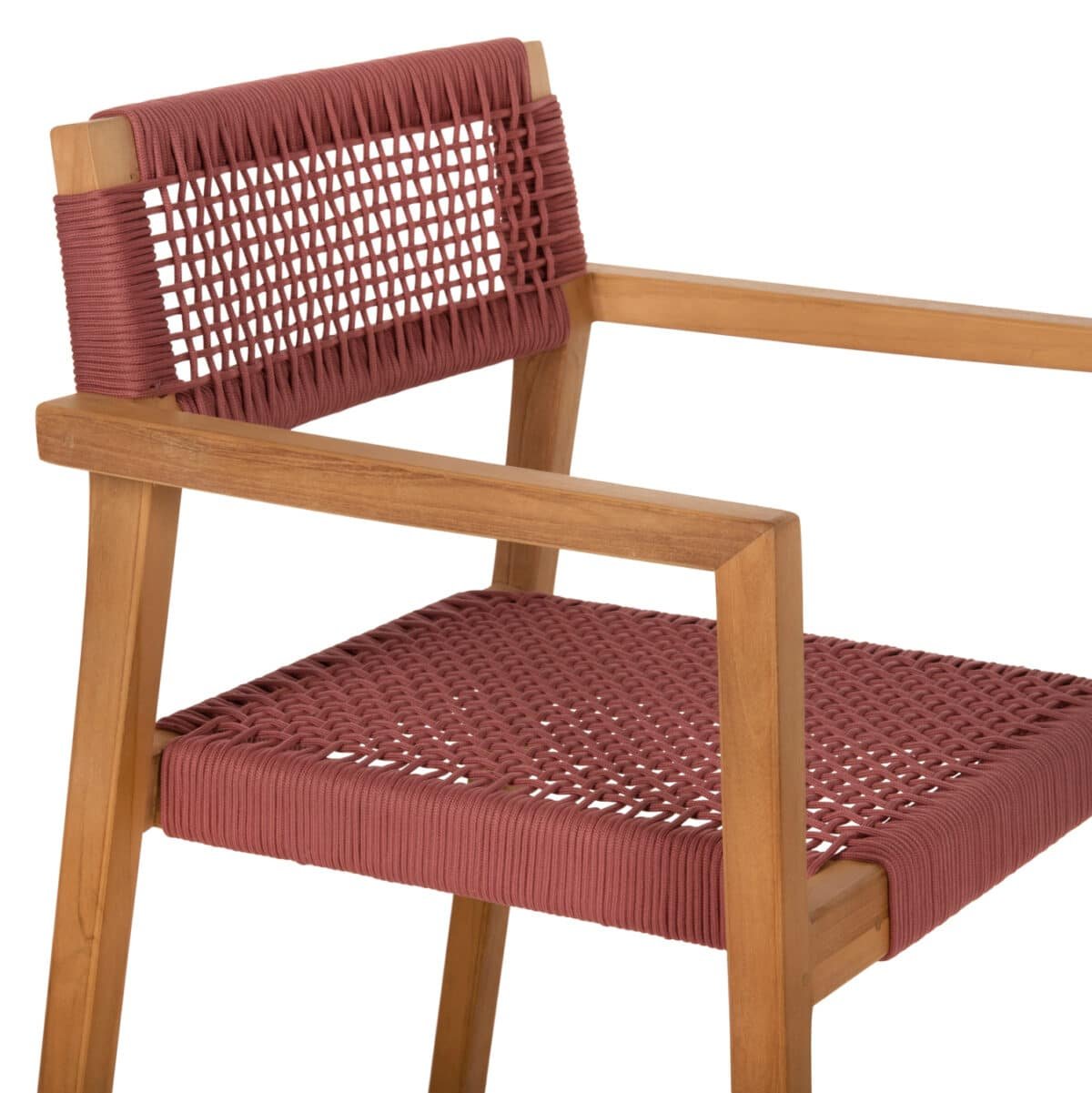 ΠΟΛΥΘΡΟΝΑ CHARLOTTE HM9637.06 ΞΥΛΟ TEAK ΦΥΣΙΚΟ & ΡΟΖ ΣΧΟΙΝΙ 59x54x83Y εκ. - Image 7