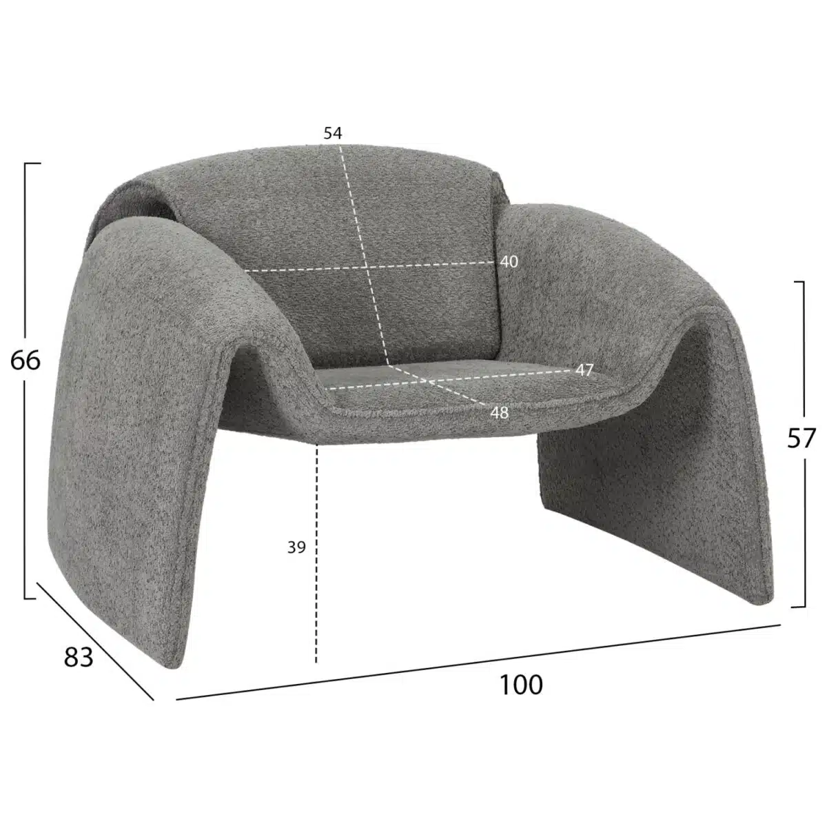 ΠΟΛΥΘΡΟΝΑ LAFORGE HM9679.01 ΓΚΡΙ ΜΠΟΥΚΛΕ ΥΦΑΣΜΑ-ΜΕΤΑΛΛΙΚΟΣ ΣΚΕΛΕΤΟΣ 100x83x66Υεκ. - Image 2