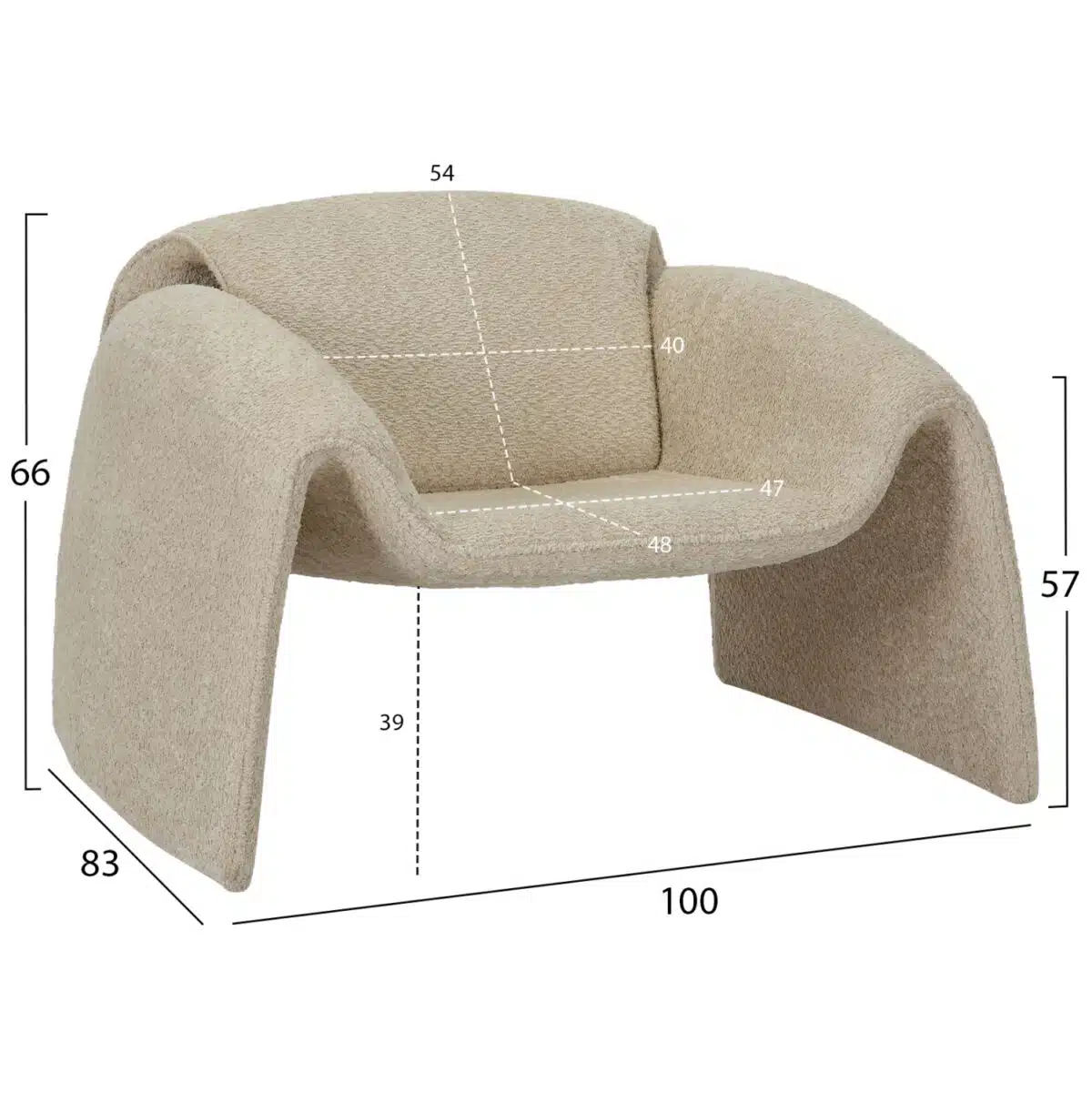 ΠΟΛΥΘΡΟΝΑ LAFORGE HM9679.03 ΜΠΕΖ ΜΠΟΥΚΛΕ ΥΦΑΣΜΑ-ΜΕΤΑΛΛΙΚΟΣ ΣΚΕΛΕΤΟΣ 100x83x66Υεκ. - Image 2