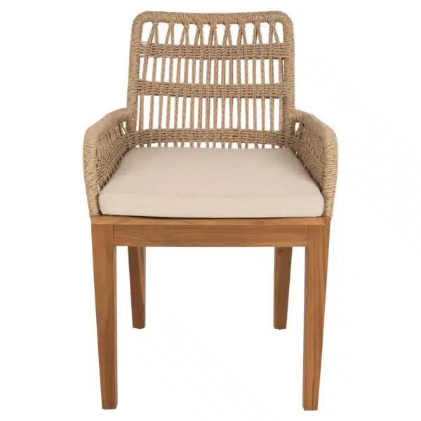 ΠΟΛΥΘΡΟΝΑ STARDOM HM9760.01 ΞΥΛΟ ΤΕΑΚ ΚΑΙ ΣΧΟΙΝΙ- ΦΥΣΙΚΟ ΧΡΩΜΑ 57x65x83Yεκ. - Image 3