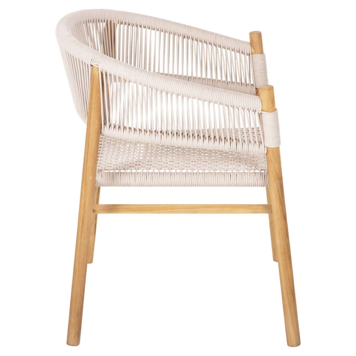 ΠΟΛΥΘΡΟΝΑ IRVING HM9763 ΞΥΛΟ ΤΕΑΚ ΣΕ ΦΥΣΙΚΟ ΧΡΩΜΑ ΜΕ ΜΠΕΖ ΣΧΟΙΝΙ 60x55x78Yεκ. - Image 4