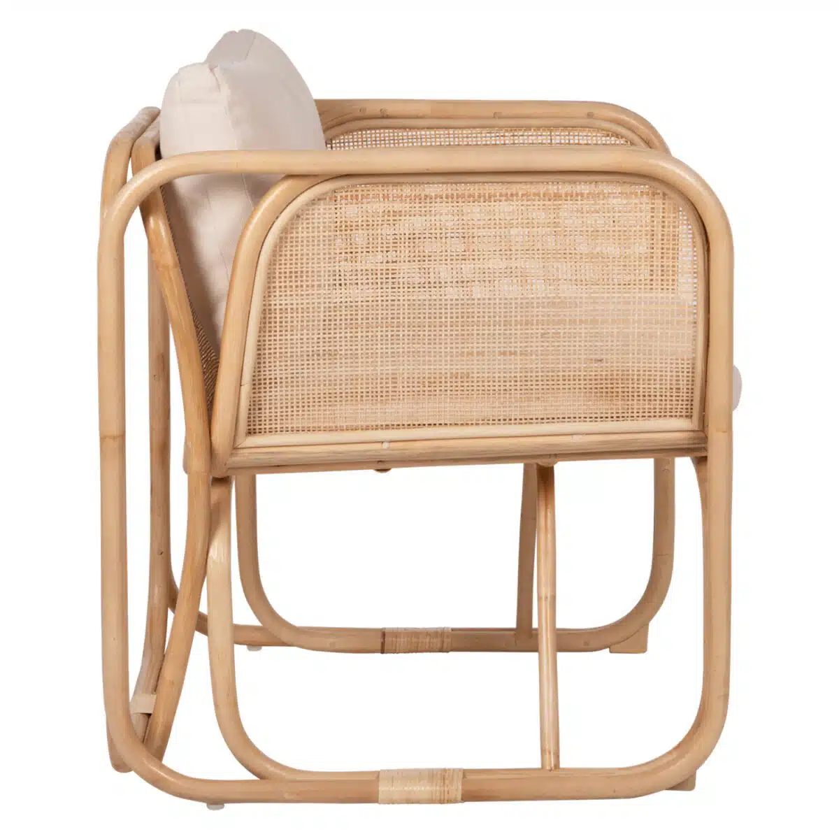 ΠΟΛΥΘΡΟΝΑ WENDY HM9816 RATTAN ΣΕ ΦΥΣΙΚΟ ΧΡΩΜΑ-ΛΕΥΚΑ ΜΑΞΙΛΑΡΙΑ 73x72x84Yεκ. - Image 4