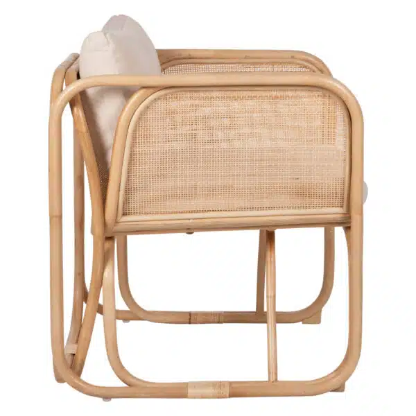 ΠΟΛΥΘΡΟΝΑ WENDY HM9816 RATTAN ΣΕ ΦΥΣΙΚΟ ΧΡΩΜΑ-ΛΕΥΚΑ ΜΑΞΙΛΑΡΙΑ 73x72x84Yεκ. - Image 4