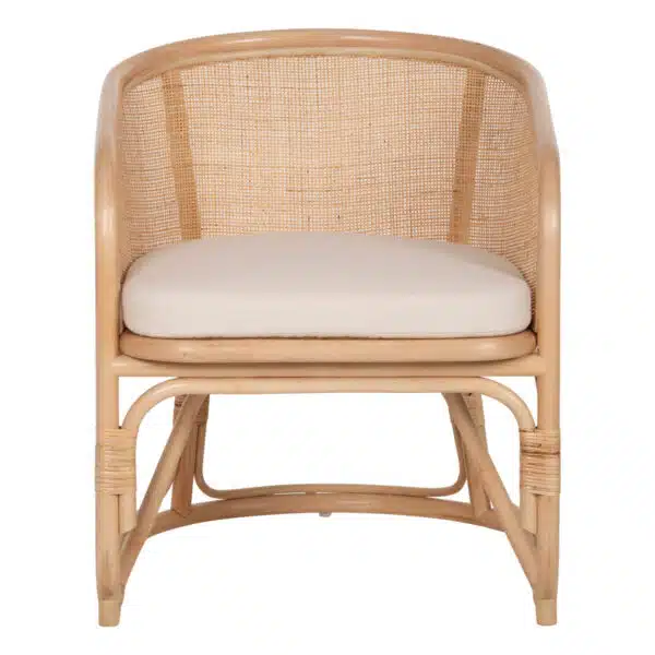 ΠΟΛΥΘΡΟΝΑ ΚΙΚΟ HM9839 RATTAN ΣΕ ΦΥΣΙΚΟ ΧΡΩΜΑ-ΛΕΥΚΟ ΜΑΞΙΛΑΡΙ 61x71x76Yεκ. - Image 3