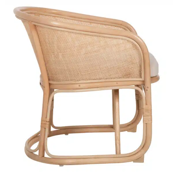 ΠΟΛΥΘΡΟΝΑ ΚΙΚΟ HM9839 RATTAN ΣΕ ΦΥΣΙΚΟ ΧΡΩΜΑ-ΛΕΥΚΟ ΜΑΞΙΛΑΡΙ 61x71x76Yεκ. - Image 4