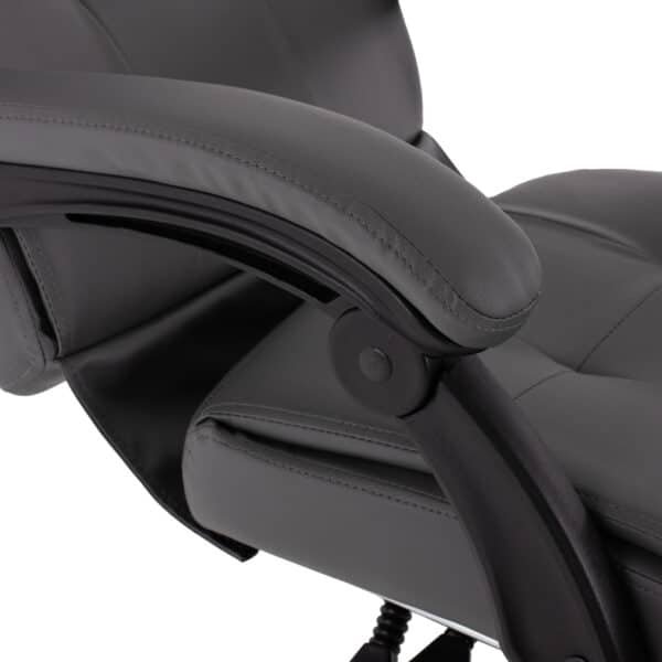 ΠΟΛΥΘΡΟΝΑ ΓΡΑΦΕΙΟΥ ΔΙΕΥΘΥΝΤΙΚΗ ΓΚΡΙ HM1057.20 ΜΕ ΠΤΥΣΣΟΜΕΝΟ ΥΠΟΠΟΔΙΟ 58x71x128Y εκ. - Image 7