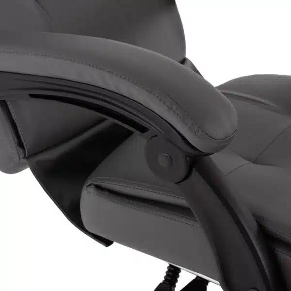 ΠΟΛΥΘΡΟΝΑ ΓΡΑΦΕΙΟΥ ΔΙΕΥΘΥΝΤΙΚΗ ΓΚΡΙ HM1057.20 ΜΕ ΠΤΥΣΣΟΜΕΝΟ ΥΠΟΠΟΔΙΟ 58x71x128Y εκ. - Image 7