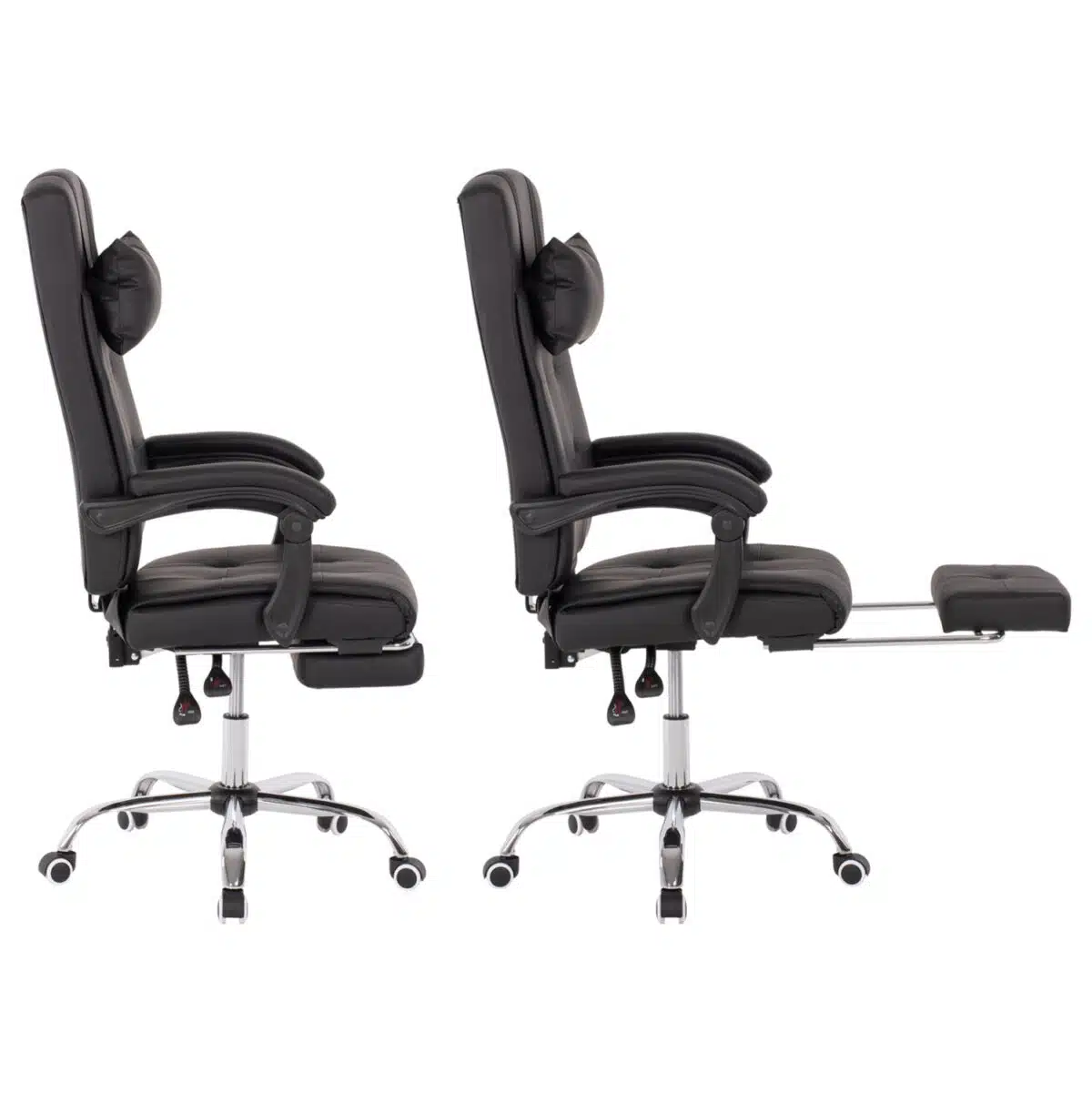 ΠΟΛΥΘΡΟΝΑ ΓΡΑΦΕΙΟΥ ΔΙΕΥΘΥΝΤΙΚΗ ΜΑΥΡΗ HM1057.11 ΜΕ ΠΤΥΣΣΟΜΕΝΟ ΥΠΟΠΟΔΙΟ 58x71x128Y εκ. - Image 4