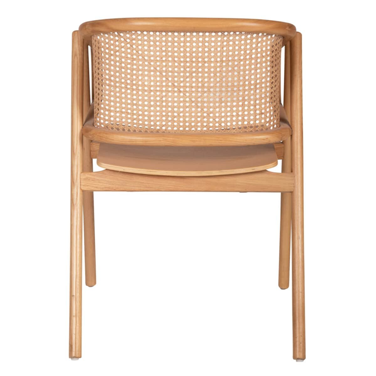 ΠΟΛΥΘΡΟΝΑ KENLEE HM9872 ΦΡΑΞΙΝΟΣ ΚΑΙ ΦΥΣΙΚΟ RATTAN RATTAN ΣΕ ΦΥΣΙΚΟ 57,5x55x81Yεκ. - Image 6