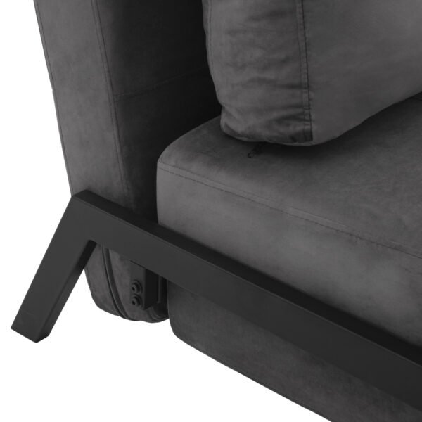 ΠΟΛΥΘΡΟΝΑ ΚΡΕΒΑΤΙ ΑΠΟ ΒΕΛΟΥΔΟ ΓΚΡΙ HM3078.11 95x92x66Υ εκ. - Image 10