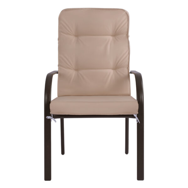 ΠΟΛΥΘΡΟΝΑ ΜΕΤΑΛΛΙΚΗ ENDIKA ΣΕ ΚΑΦΕ ΧΡΩΜΑ ΜΕ ΜΠΕΖ ΜΑΞΙΛΑΡΙ 60Χ71Χ105Υ εκ. HM5680.02 - Image 3