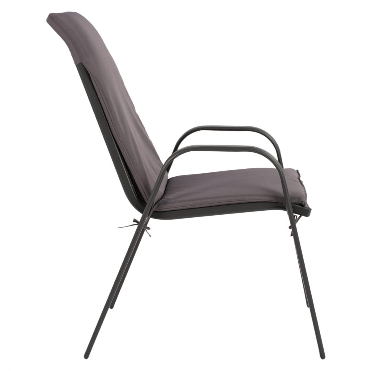 ΠΟΛΥΘΡΟΝΑ LEON ΜΕΤΑΛΛΙΚΗ ΓΚΡΙ ME ΓΚΡΙ ΜΑΞΙΛΑΡΙ HM10573.01 54x70x93 cm. - Image 4