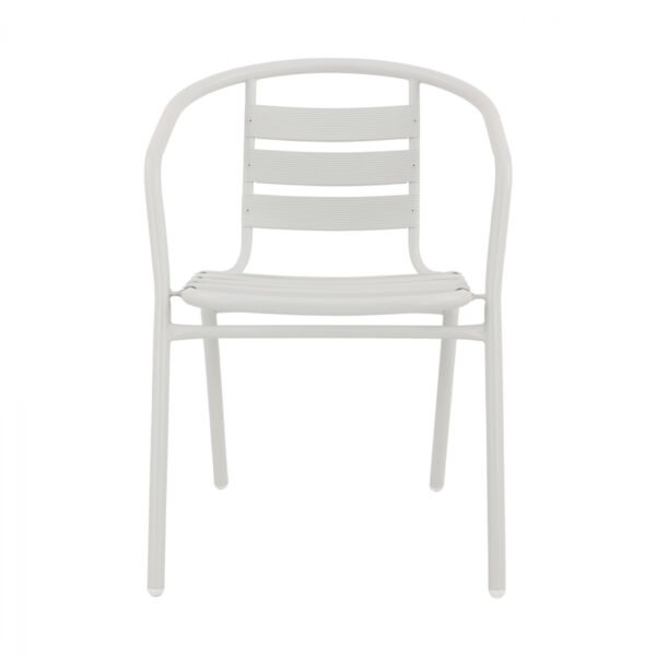 ΠΟΛΥΘΡΟΝΑ LAURA ΜΕΤΑΛΛΙΚΗ ΛΕΥΚΗ ΜΕ ΦΕΤΕΣ ΑΛΟΥΜΙΝΙΟΥ HM5037.02 54x59x73Υ εκ. - Image 3