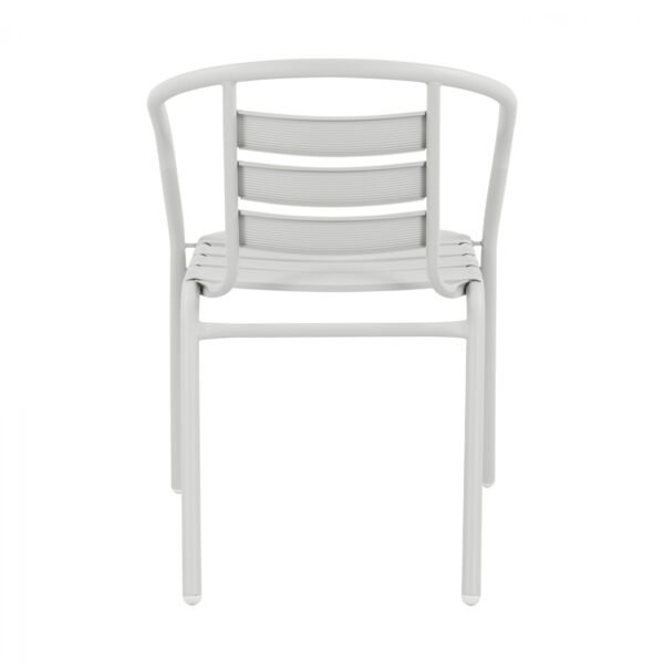 ΠΟΛΥΘΡΟΝΑ LAURA ΜΕΤΑΛΛΙΚΗ ΛΕΥΚΗ ΜΕ ΦΕΤΕΣ ΑΛΟΥΜΙΝΙΟΥ HM5037.02 54x59x73Υ εκ. - Image 6