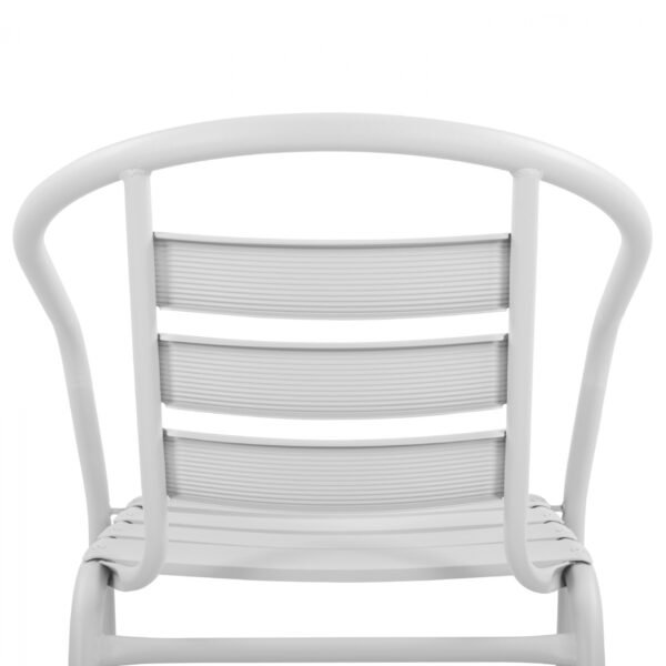 ΠΟΛΥΘΡΟΝΑ LAURA ΜΕΤΑΛΛΙΚΗ ΛΕΥΚΗ ΜΕ ΦΕΤΕΣ ΑΛΟΥΜΙΝΙΟΥ HM5037.02 54x59x73Υ εκ. - Image 9