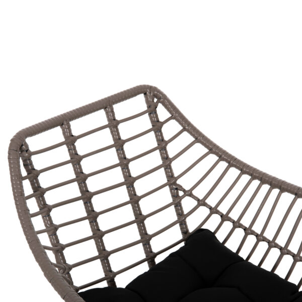 ΠΟΛΥΘΡΟΝΑ ΜΕΤΑΛΛΙΚΗ ΜΕ ΜΑΣΙΦ ΣΚΕΛΕΤΟ ΜΑΥΡΟ ΜΑΤ ΜΕ WICKER ΓΚΡΙ MOKA 60x56x84Υ εκ.HM5300.10 - Image 7