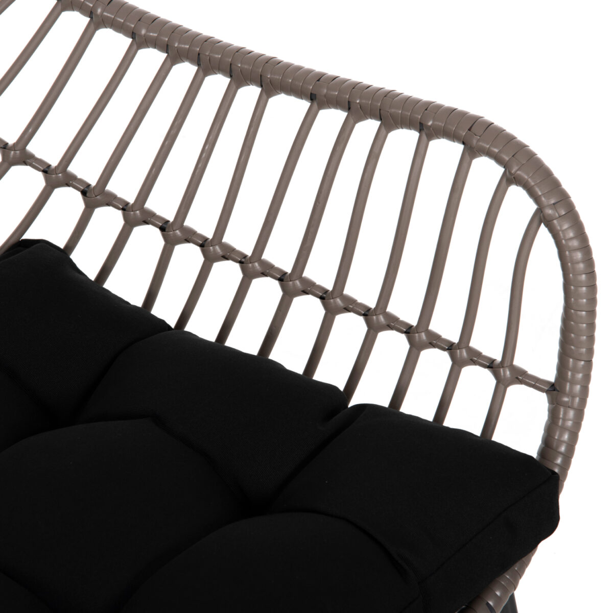 ΠΟΛΥΘΡΟΝΑ ΜΕΤΑΛΛΙΚΗ ΜΕ ΜΑΣΙΦ ΣΚΕΛΕΤΟ ΜΑΥΡΟ ΜΑΤ ΜΕ WICKER ΓΚΡΙ MOKA 60x56x84Υ εκ.HM5300.10 - Image 8