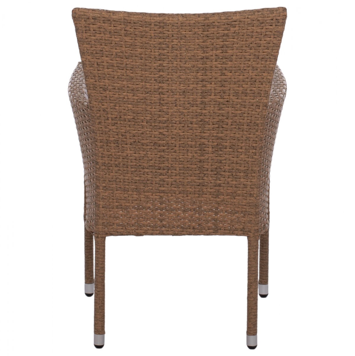 ΠΟΛΥΘΡΟΝΑ ΜΕΤΑΛΛΙΚΗ NISHA ΜΕ ΜΑΞΙΛΑΡΙ WICKER ΚΑΦΕ-ΜΟΚΑ 58x60x87 εκ. HM5684.02 - Image 6