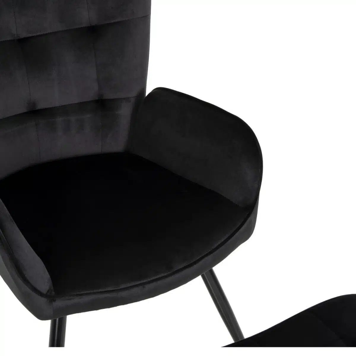 ΠΟΛΥΘΡΟΝΑ ΜΠΕΡΖΕΡΑ CRAWLEY ΜΕ ΥΠΟΠΟΔΙΟ HM8918.04 ΜΑΥΡΟ ΒΕΛΟΥΔΟ 70x57x103Y εκ. - Image 7