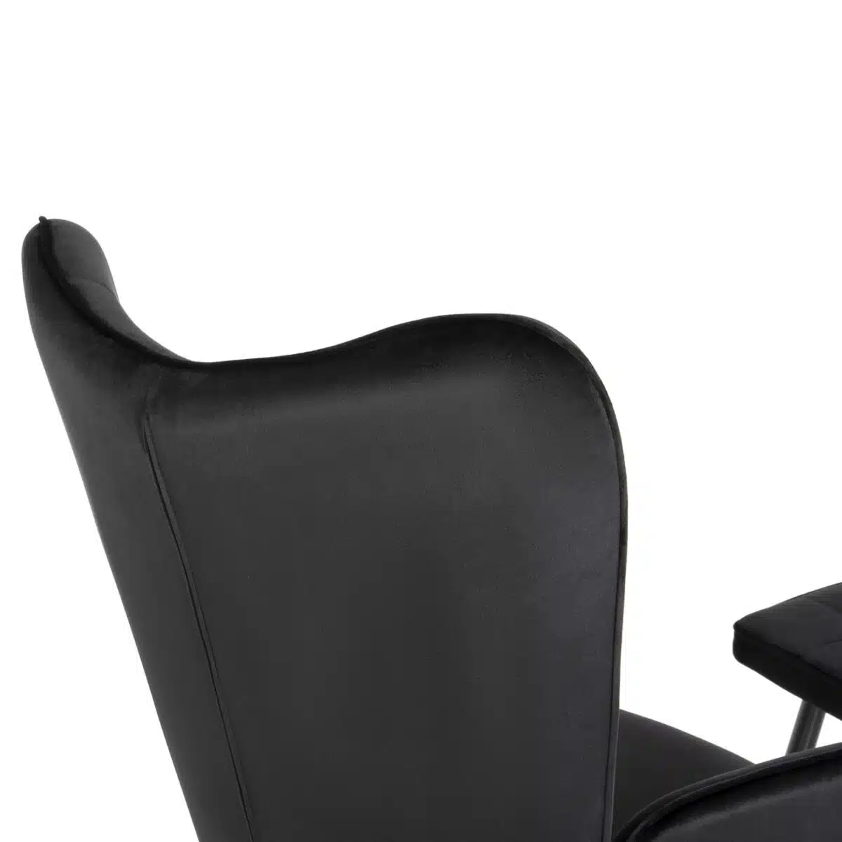 ΠΟΛΥΘΡΟΝΑ ΜΠΕΡΖΕΡΑ CRAWLEY ΜΕ ΥΠΟΠΟΔΙΟ HM8918.04 ΜΑΥΡΟ ΒΕΛΟΥΔΟ 70x57x103Y εκ. - Image 9