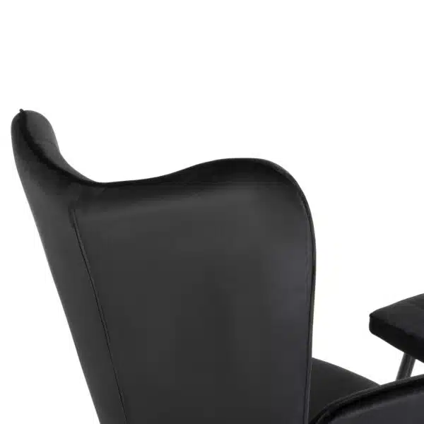 ΠΟΛΥΘΡΟΝΑ ΜΠΕΡΖΕΡΑ CRAWLEY ΜΕ ΥΠΟΠΟΔΙΟ HM8918.04 ΜΑΥΡΟ ΒΕΛΟΥΔΟ 70x57x103Y εκ. - Image 9