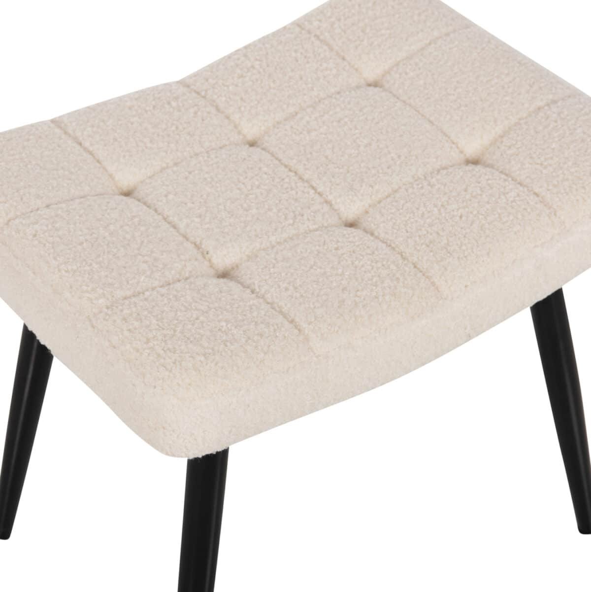 ΠΟΛΥΘΡΟΝΑ ΜΠΕΡΖΕΡΑ CRAWLEY ΜΕ ΥΠΟΠΟΔΙΟ HM8918.25 ΥΦΑΣΜΑ ΜΠΟΥΚΛΕ ΛΕΥΚΟ 70x74x105Y εκ. - Image 10