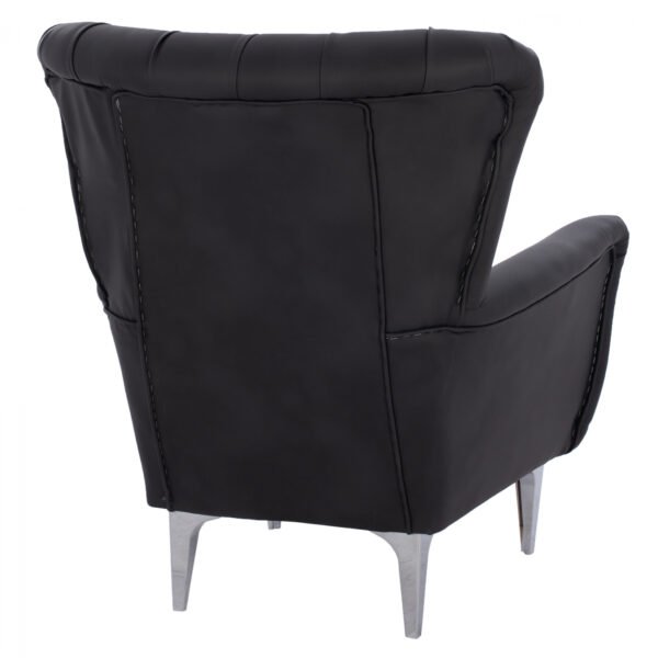 ΠΟΛΥΘΡΟΝΑ ΜΠΕΡΖΕΡΑ Τ. CHESTERFIELD ΣΕ ΧΡΩΜΑ ΜΑΥΡΟ HM9217.01 87x88x100 εκ. - Image 5