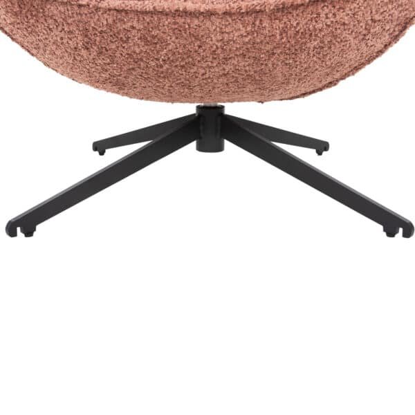 ΠΟΛΥΘΡΟΝΑ ΠΕΡΙΣΤΡΕΦΟΜΕΝΗ BRYNN HM9594.02 ΡΟΖ ΜΠΟΥΚΛΕ-ΜΑΥΡΗ ΜΕΤΑΛ. ΒΑΣΗ 88x76x88Υεκ - Image 9