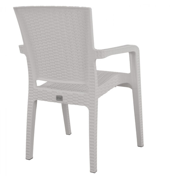 ΠΟΛΥΘΡΟΝΑ ΠΟΛΥΠΡΟΠΥΛΕΝΙΟΥ RATTAN HM5590.04 ΧΡΩΜΑ ΛΕΥΚΟ 58x55x87 cm. - Image 5