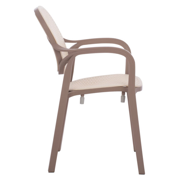 ΠΟΛΥΘΡΟΝΑ ΠΟΛΥΠΡΟΠΥΛΕΝΙΟΥ KHEM HM5820.02 ΣΕ ΑΠΟΧΡΩΣΗ ΚΑΠΟΥΤΣΙΝΟ & ΜΠΕΖ 57x57x83Y εκ. - Image 4