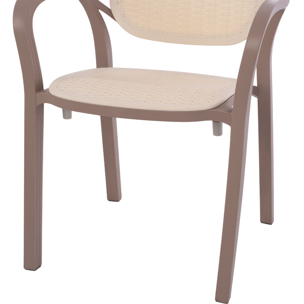 ΠΟΛΥΘΡΟΝΑ ΠΟΛΥΠΡΟΠΥΛΕΝΙΟΥ KHEM HM5820.02 ΣΕ ΑΠΟΧΡΩΣΗ ΚΑΠΟΥΤΣΙΝΟ & ΜΠΕΖ 57x57x83Y εκ. - Image 9