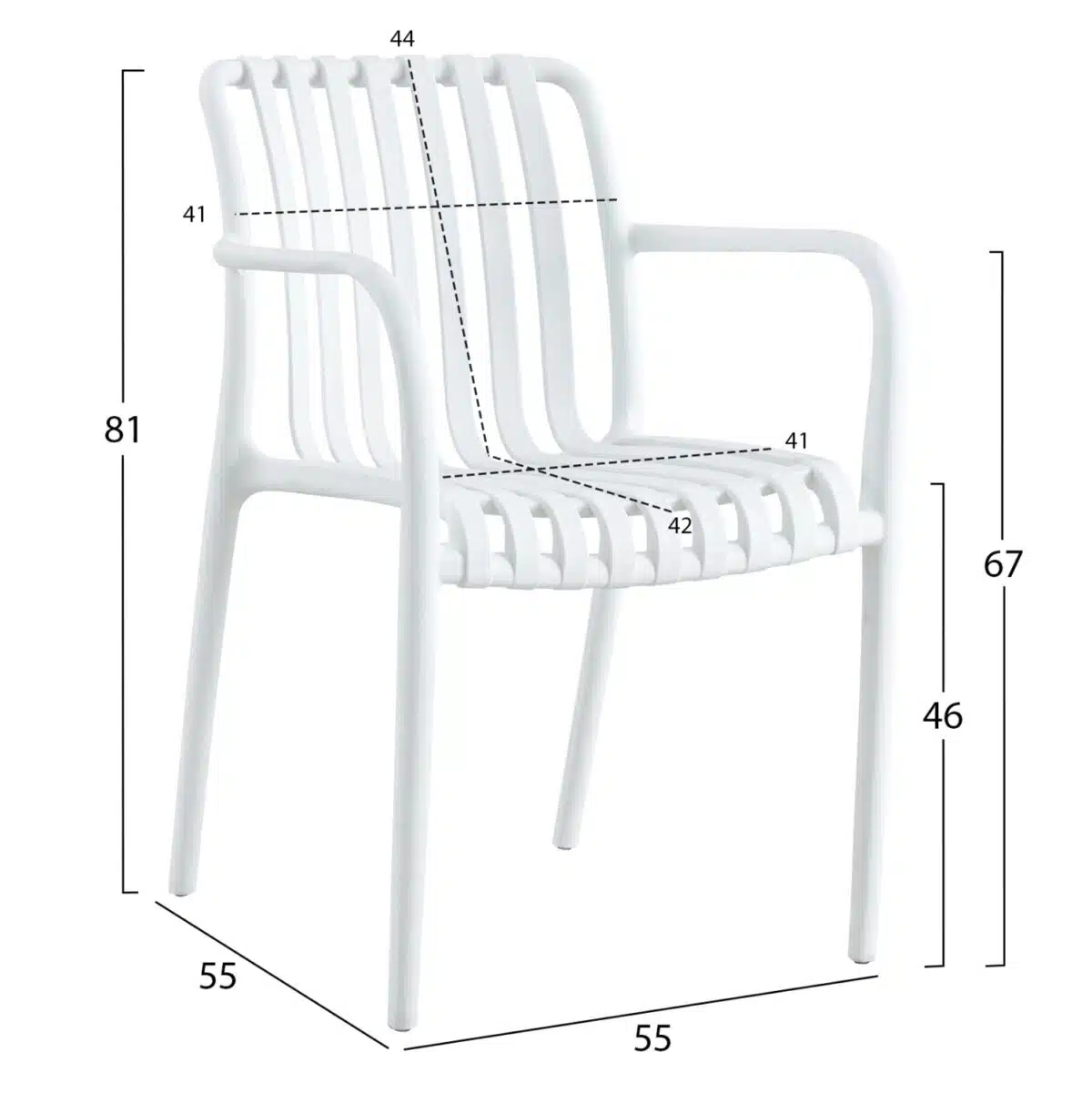 ΠΟΛΥΘΡΟΝΑ ΠΟΛΥΠΡΟΠΥΛΕΝΙΟΥ TIPPY HM5940.01 ΛΕΥΚΗ 55x55x81Υεκ. - Image 2