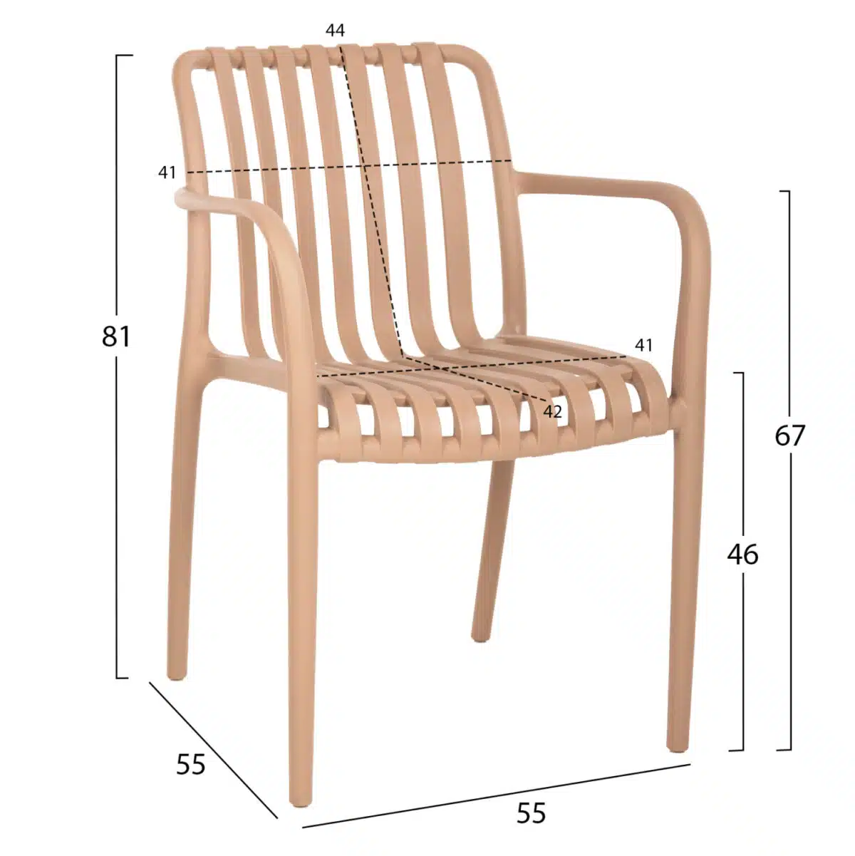 ΠΟΛΥΘΡΟΝΑ ΠΟΛΥΠΡΟΠΥΛΕΝΙΟΥ TIPPY HM5940.03 ΚΑΠΟΥΤΣΙΝΟ 55x55x81Υεκ. - Image 2
