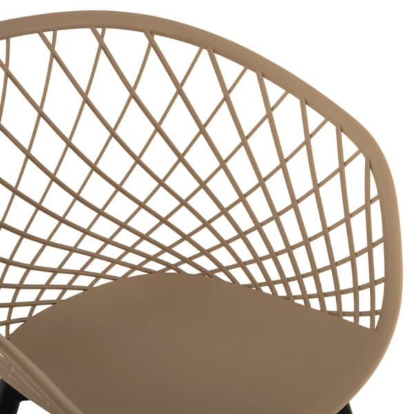 ΠΟΛΥΘΡΟΝΑ ΠΟΛΥΠΡΟΠΥΛΕΝΙΟΥ ΚΑΠΟΥΤΣΙΝΟ-ΜΑΥΡΑ ΜΕΤΑΛΛΙΚΑ ΠΟΔΙΑ ARIADNE HM8001.23 63x56x80Υεκ. - Image 7