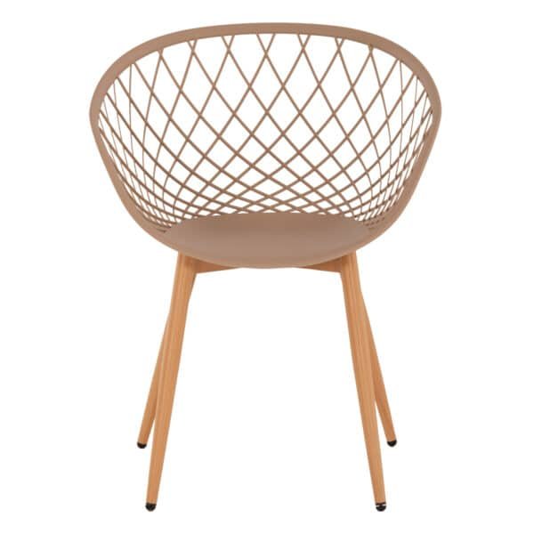 ΠΟΛΥΘΡΟΝΑ ΠΟΛΥΠΡΟΠΥΛΕΝΙΟΥ ΚΑΠΟΥΤΣΙΝΟ ΜΕΤΑΛΛΙΚΑ ΠΟΔΙΑ ARIADNE HM8001.13 63x56x80Y εκ. - Image 3