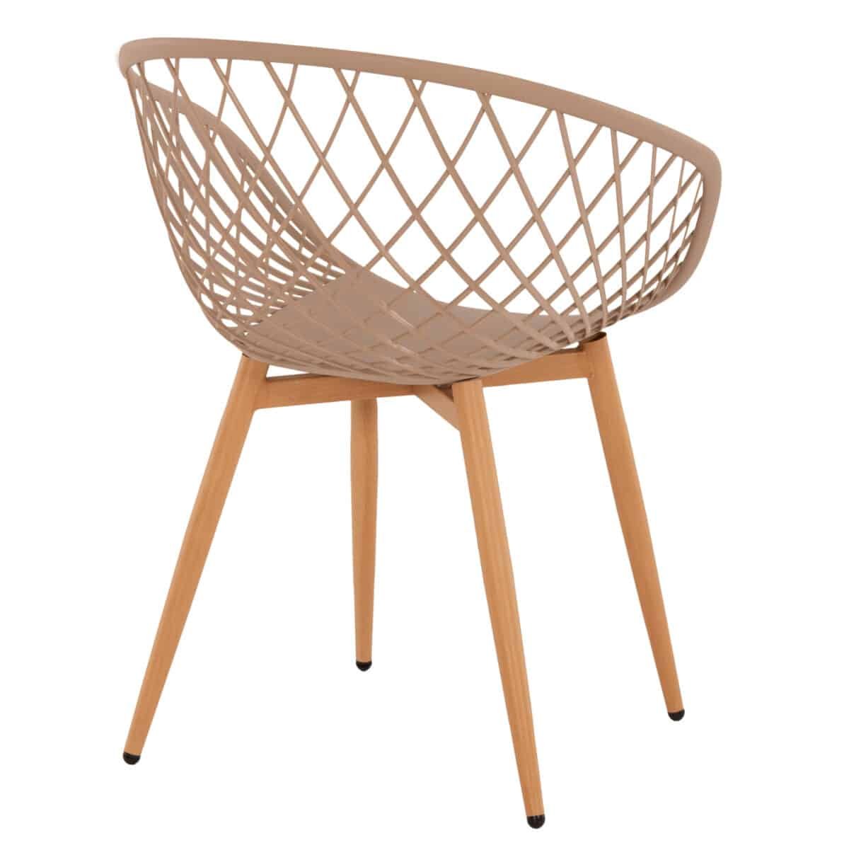 ΠΟΛΥΘΡΟΝΑ ΠΟΛΥΠΡΟΠΥΛΕΝΙΟΥ ΚΑΠΟΥΤΣΙΝΟ ΜΕΤΑΛΛΙΚΑ ΠΟΔΙΑ ARIADNE HM8001.13 63x56x80Y εκ. - Image 5