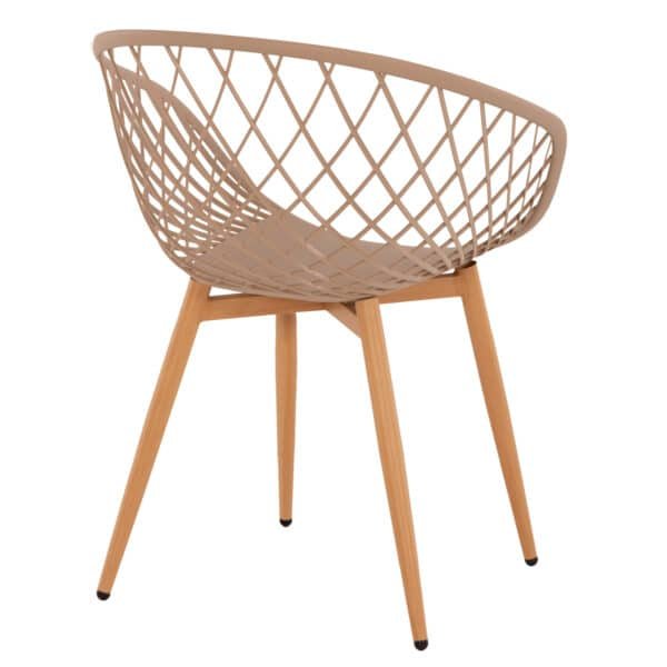 ΠΟΛΥΘΡΟΝΑ ΠΟΛΥΠΡΟΠΥΛΕΝΙΟΥ ΚΑΠΟΥΤΣΙΝΟ ΜΕΤΑΛΛΙΚΑ ΠΟΔΙΑ ARIADNE HM8001.13 63x56x80Y εκ. - Image 5