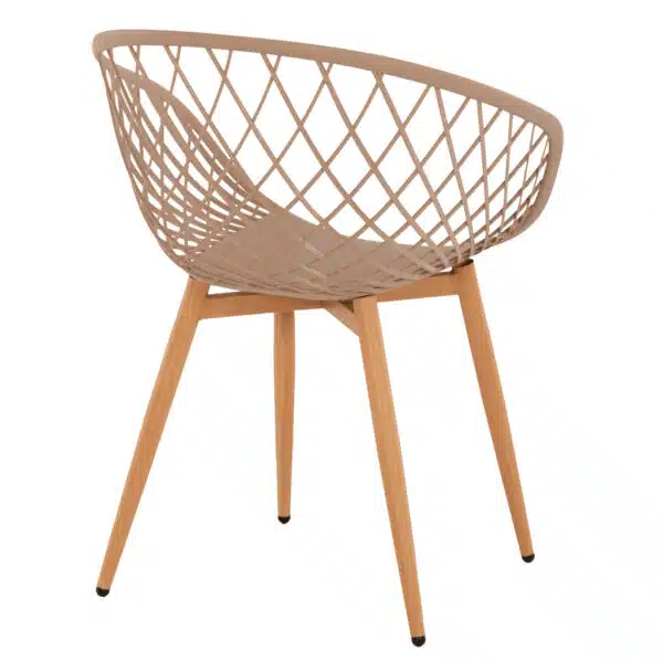 ΠΟΛΥΘΡΟΝΑ ΠΟΛΥΠΡΟΠΥΛΕΝΙΟΥ ΚΑΠΟΥΤΣΙΝΟ ΜΕΤΑΛΛΙΚΑ ΠΟΔΙΑ ARIADNE HM8001.13 63x56x80Y εκ. - Image 5